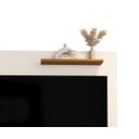 Ver imagem 4 de Painel para Tv até 40 Polegadas Ripado com Prateleiras Off White Madeirado Copa