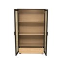 Ver imagem 5 de Cristaleira Livreiro Ditália 2 Portas 1 Gaveta E-966 Cor:riviera Preto