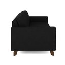 Ver imagem 7 de Sofá Sala de Estar Living 3 Lugares 280cm Presley Pés Madeira Veludo Preto G52 - Gran Belo