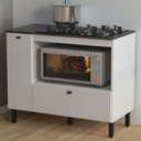Ver imagem 1 de Balcão Cooktop Nicho Forno Branco Tecnomobili