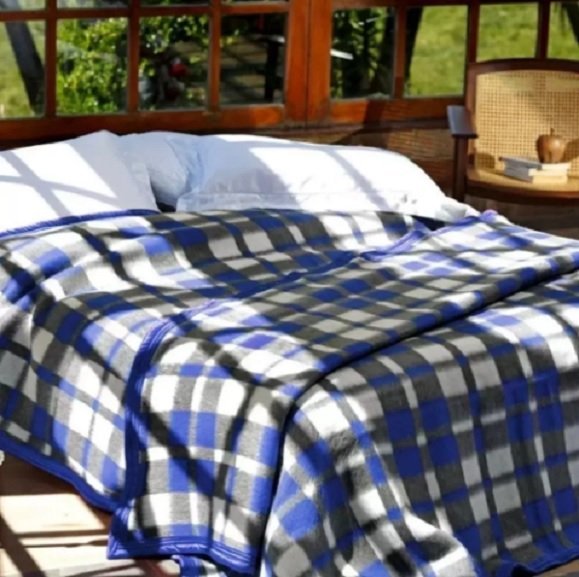 Cobertor Boa Noite Casal - Azul 180x220 Cia. Fiacao e Tecidos Guaratin