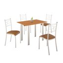 Ver imagem 1 de Conjunto Sala de Jantar Mila 4 Cadeiras Ella Branca C- Jambo