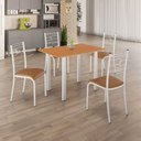 Ver imagem 5 de Conjunto Sala de Jantar Mila 4 Cadeiras Ella Branca C- Jambo
