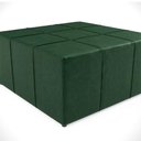 Ver imagem 2 de Kit 02 Puffs Quadrado Milano 90x90 W01 Facto Verde Musgo