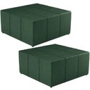 Ver imagem 1 de Kit 02 Puffs Quadrado Milano 90x90 W01 Facto Verde Musgo