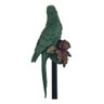 Escultura Decorativa Papagaio Ornamental Pedestal 64x15:Verde - 2