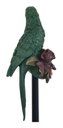 Ver imagem 2 de Escultura Decorativa Papagaio Ornamental Pedestal 64x15:Verde