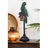 Escultura Decorativa Papagaio Ornamental Pedestal 64x15:Verde - 5