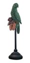 Ver imagem 1 de Escultura Decorativa Papagaio Ornamental Pedestal 64x15:Verde
