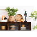 Ver imagem 4 de Escultura Decorativa Papagaio Ornamental Pedestal 64x15:Verde