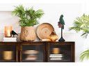 Ver imagem 4 de Escultura Decorativa Papagaio Ornamental Pedestal 64x15:Verde