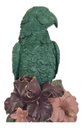 Ver imagem 3 de Escultura Decorativa Papagaio Ornamental Pedestal 64x15:Verde