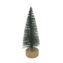 Ver imagem 1 de Mini Pinheiro Decorativo Prata Base Tronco Madeira 16cm - Art Christmas