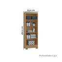 Ver imagem 4 de Armário Multiuso 2 Portas com Chave Freijo e Off White