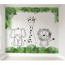 Ver imagem 1 de Papel de parede safári animal floresta infantil papel de parede M² PP99