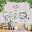 Ver imagem 4 de Papel de parede safári animal floresta infantil papel de parede M² PP99