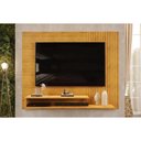 Ver imagem 1 de Painel Quarto P/ Tv até 50 Polegadas Nando Ripado C/ Prateleira 136x107cm Cedro - Dj Móveis