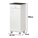 Ver imagem 3 de Balcão com Rodinhas Bianca 1 Porta 1 Gav. Branco Tampo Pto