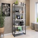 Ver imagem 2 de Jogo de Escritorio Estante e Escrivaninha Ade Branco Preto