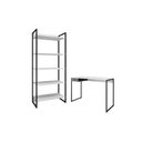 Ver imagem 1 de Jogo de Escritorio Estante e Escrivaninha Ade Branco Preto