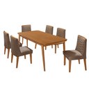 Ver imagem 2 de Mesa de Jantar Copper 180cm Tampo Mdf com 6 Cadeiras Eloise Moderna Mobília