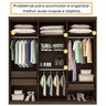 Guarda Roupa Casal Com Espelho 6 Portas Olimpo Flex Montagem Tcil Móveis - 6