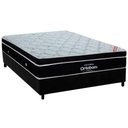 Ver imagem 1 de Conjunto Box Casal: Colchão Molas Ortobom Superpocket Elegant + Base Crc Suede Black(138x188)