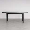 Ver imagem 4 de Mesa Oval 6 Lugares 1,8m Tampo Vidro e MDF Tiê CabeCasa MadeiraOriginals Preto