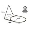Kit 3 Suportes 10cm Anel Redondo Pendurar Vaso Planta Parede - 2