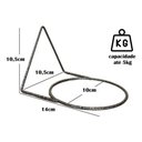 Ver imagem 2 de Kit 3 Suportes 10cm Anel Redondo Pendurar Vaso Planta Parede