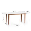 Ver imagem 3 de Mesa Oval 6 Lugares 1,8m Tampo Vidro e MDF Tiê CabeCasa MadeiraOriginals