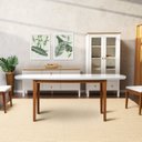 Ver imagem 2 de Mesa Oval 6 Lugares 1,8m Tampo Vidro e MDF Tiê CabeCasa MadeiraOriginals Marrom