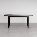 Ver imagem 4 de Mesa Oval 4 Lugares 1,4m Tampo Vidro e MDF Tiê CabeCasa MadeiraOriginals Preto