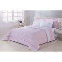 Ver imagem 1 de Kit Edredom 100% Algodão Percal 150 Fios Dupla Casal + Jogo de Cama Gran Moratta 7 Peças Rosa-