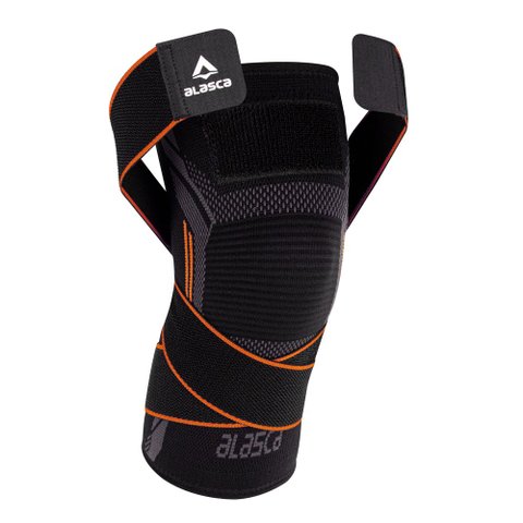 Joelheira de Compressão Com Faixa Ajustável Sense 3.0 - para todo tipo de esporte:Laranja/P/Unissex