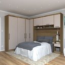 Ver imagem 1 de Quarto Modulado Casal de Canto 6 Peças 7 Portas Paris Luciane