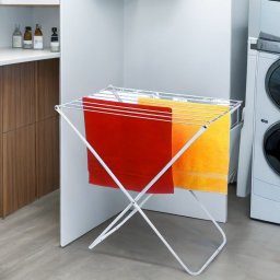 Varal de Chão Portátil Branco – Compacto e Resistente - 4