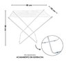 Varal de Chão Portátil Branco – Compacto e Resistente - 2
