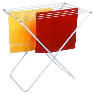 Varal de Chão Portátil Branco – Compacto e Resistente