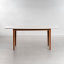 Ver imagem 4 de Mesa Oval 6 Lugares 1,6m Tampo MDF Tiê CabeCasa MadeiraOriginals Marrom