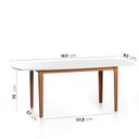 Ver imagem 2 de Mesa Oval 6 Lugares 1,6m Tampo MDF Tiê CabeCasa MadeiraOriginals
