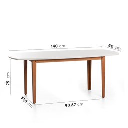 Mesa Oval 4 Lugares 1,4m Tampo MDF Tiê CabeCasa MadeiraOriginals Marrom - 2 Mesa Oval 4 Lugares 1,4m Tampo MDF Tiê CabeCasa MadeiraOriginals Marrom - 2