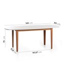 Ver imagem 2 de Mesa Oval 4 Lugares 1,4m Tampo MDF Tiê CabeCasa MadeiraOriginals