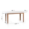 Mesa Oval 4 Lugares 1,4m Tampo MDF Tiê CabeCasa MadeiraOriginals - 2