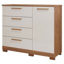 Ver imagem 2 de Cômoda Mavi 4 Gavetas 1 Porta MDF - Panan