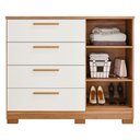 Ver imagem 3 de Cômoda Mavi 4 Gavetas 1 Porta MDF - Panan