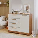 Ver imagem 2 de Cômoda Mavi 4 Gavetas 1 Porta Mdf