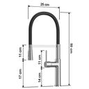 Ver imagem 6 de Torneira para Cozinha Gourmet Luxo Bélgica Giratória Multifuncional Metal Goldenx