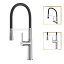 Ver imagem 1 de Torneira para Cozinha Gourmet Luxo Bélgica Giratória Multifuncional Metal Goldenx