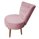 Ver imagem 3 de Poltrona Decorativa Royal Capitone de Luxo Slk Decor Rosa Claro